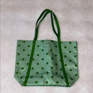 Kate Spade Green Polka Dot Tote Bag
